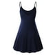 thumbnail image 4 of Vestido de verano para mujer Zulema sin mangas ajustable tiras flores azul Navy L Vestido de playa, 4 of 8