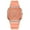 Orange, variant on New fashionable student square casual silicone watch, ladies' quartz watch