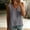 Gray(New), variant on PNTUTB Summer Fashion Tops for Women's Sleeveless Tank Tops Solid-Color V-Neck Lace-Up Top Loose Breathable Comfortable Casual Tank Tops