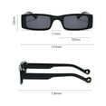 thumbnail image 3 of MANHUJI Women Men Fashion Retro Street Shot Glasses Unisex Pc Frame Sunglasses (Black,One Size), 3 of 4