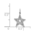thumbnail image 4 of Real 14kt White Gold 1/20ct. Diamond Star Charm Pendant; for Adults and Teens; for Women and Men, 4 of 4