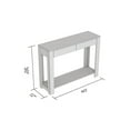 thumbnail image 4 of Safdie & Co. Table Console 40L Bois Brun Récupéré 2 Tirroirs 1 Étagère, 4 of 4