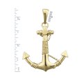thumbnail image 2 of 14K Gold 3-D Ship Anchor and Sailor Rope Pendant, 2 of 5