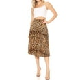 thumbnail image 4 of Women's Plus Size High Elastic Waist A-line Multi-Colored Printed Flared Midi Skirts, 4 of 6