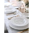 thumbnail image 6 of " OCCASIONS " 240 Plates Pack,(120 Guests) Extra Heavyweight Vintage Wedding Disposable / Reusable Plastic Plates 120 x 11'' Dinner + 120 x 8.25'' Salad / Dessert Plate (Chateau White), 6 of 10