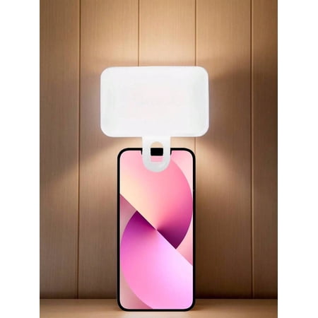 buguangdeng 1 Pc LED Fill Light Selfie Light LED Phone Light With 3 Lighting Mode Portable Mini Clip On Fill Light Makeup Live Stream Zoom Conference-White