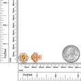 thumbnail image 6 of Gem Stone King 18K Rose Gold Plated Silver Stud Earrings with Jackets Citrine and Moissanite (2.32 Cttw), 6 of 6