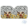 thumbnail image 2 of Xoenoiee Sunflower Cow Pattern Sunshade for Car Windshield Reflective Sun Blocker UV Ray Visor Car Interior Protector Universal Fits Sedans, SUVs, Truck, Hatchbacks, 57.1x27.4 inches, 2 of 6