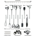 thumbnail image 2 of ReaNea Cooking Utensils Set Stainless Steel 37 Pieces Kitchen Utensils Set Kitchen Tool Gadgets with Hooks for Hanging, 2 of 7