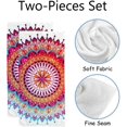 thumbnail image 2 of Coolnut Soft Hand Towels, Set of 2 Towels Round Ornate Mandala Absorbent Washcloths Multipurpose for Bathroom Gym Hotel Spa, 2 of 6
