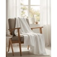 thumbnail image 5 of TWIN size 66"x90" Thermal String Blankets 100% Cotton Crochet color WHITE 2/ Pack, 5 of 5