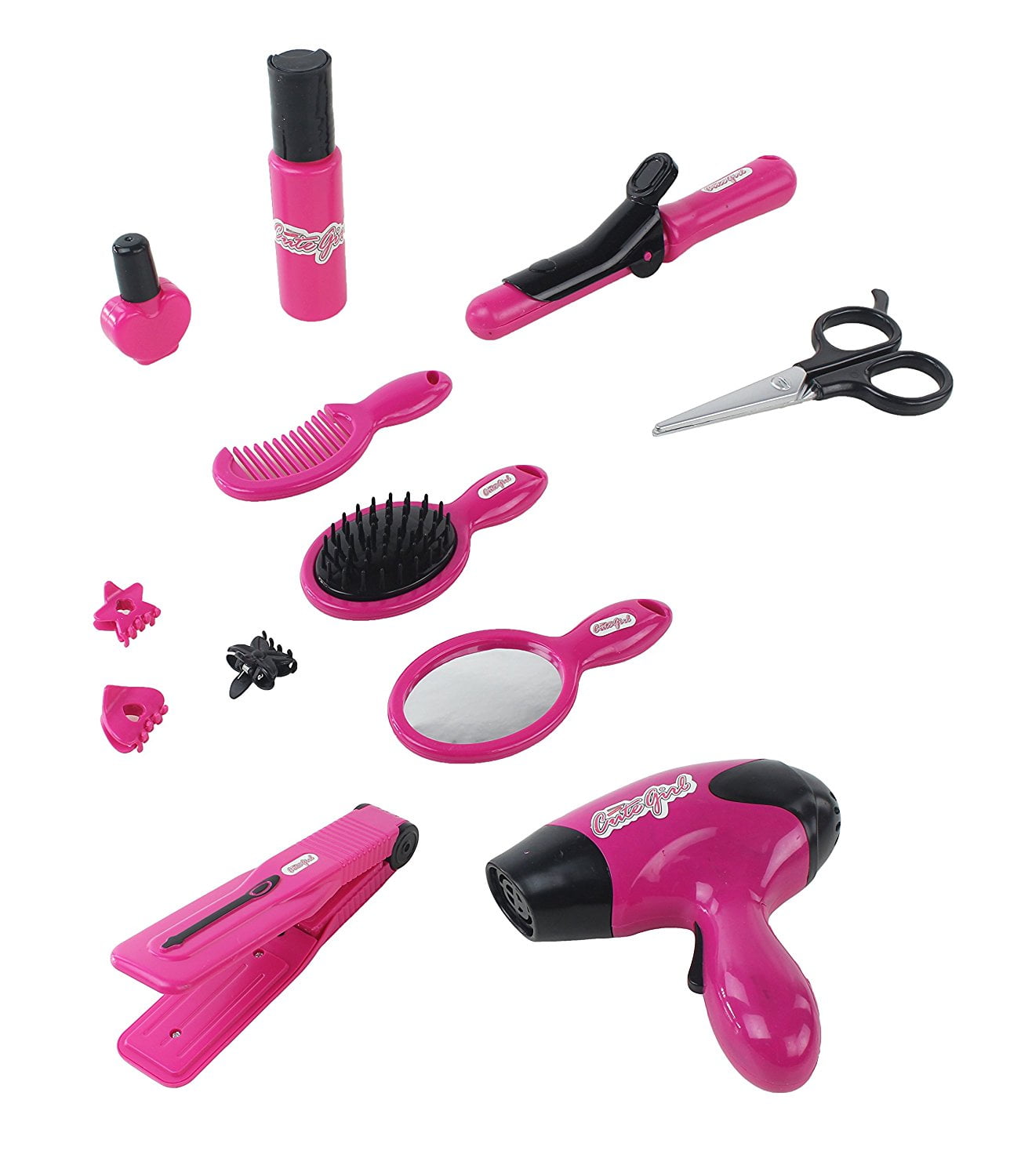 Girl Make up Toy Pretend Play Cosmetic Set, With Hair Dryer Curling Iron, Mirror and other Fashion Accessories for Little Girl Cute Girl Hairdresser Pretend Play Toy Fashion Beauty Play Set - Girl Make up Toy Pretend Play Cosmetic Set, With Hair Dryer Curling Iron, Mirror and other Fashion Accessories for Little Girl Cute Girl Hairdresser Pretend Play Toy Fashion Beauty Play Set -