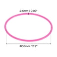 thumbnail image 2 of Pulseras de gel de silicona Uxcell de los 80, pulseras brillantes, bandas de neón, pulsera de muñeca color rojo rosa, paquete de 60, 2 of 7