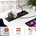 thumbnail image 3 of Homieasy L Shaped Gaming Desk with Power Outlets & LED Lights, Small L- Shaped Desk Computer Corner Desk with Monitor Stand & Storage Shelf, Home Office Desk Writing Desk with Storage Bag, White, 3 of 8