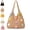 Khaki, variant on Casual Hollow Knit Tote Bag – Large Capacity Woven Shoulder Bag, Summer Floral Knit Tote for Beach Vacation