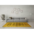 thumbnail image 3 of Ahgly Company Indoor Square Oriental Yellow Industrial Area Rugs, 6' Square, 3 of 4