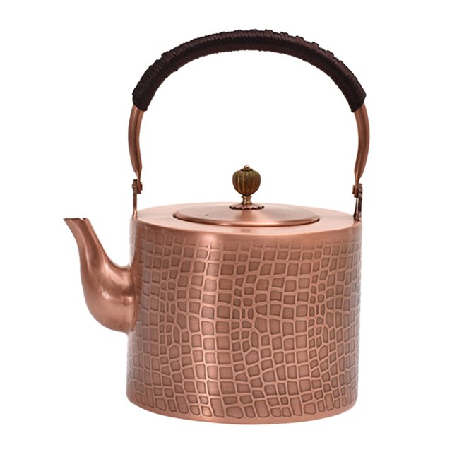 veasfak Copper Tea Kettle Kitchen Gadgets Water Kettle for Tea House Bar Living Room A