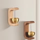 thumbnail image 4 of 2 Uds. Timbre Inalámbrico de Entrada, Campana de Comerciante, Campana de Viento, Apertura de Puerta, Reloj de Madera para Decoraciones de Campanas Pequeñas para el Hogar, 4 of 5