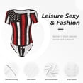 thumbnail image 4 of Fotbe USA Flag Cross Body de Mujer con Cuello Redondo y Mangas Cortas, Sin Mangas Ajustado, Suave, Cómodo y Básico-Large, 4 of 6