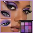 thumbnail image 3 of Paleta de maquillaje Rebellious Girl de 9 colores con sombras de ojos perladas, mate y color tierra, con purpurina y cisne negro., 3 of 7