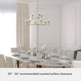thumbnail image 6 of Hunter - Xidane 9-light Alturas Gold, Large Chandelier, Dimmable, Round Shaped, for Bedrooms, Dining, Living Rooms - 19745, 6 of 8