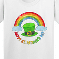 thumbnail image 4 of Inktastic Happy St. Patrick's Day Rainbow and Hat Youth T-Shirt, 4 of 5