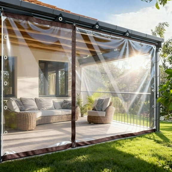 10*6.6in Waterproof Transparent Tarpaulin,Sunproof,Tear-Resistant,Durable,Thickened for Outdoor Use,PE Material,Rainproof and Windproof|YISHFHP(Without rope)