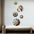 thumbnail image 3 of Designart "Abstract Art Noveau Flower II" Religious Landscape Metal Wall Art Set of 5 Piece, 3 of 5