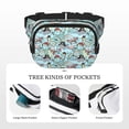 thumbnail image 5 of Honeii pirate with funny animals Print Square Double Layer Waist Bag,Waist Belt Bag Fashion Fanny Women and Men,For Travel Running Hiking Walking, 5 of 9
