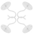 thumbnail image 4 of 4Pcs White Iron Ceiling Hook Heavy Duty Hook Flower Basket Hanging Holder, 4 of 8