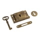 thumbnail image 4 of Juego de cerradura de gabinete con llave, cerradura de puerta de gabinete de latón, herrajes para muebles de decoración del hogar, cerradura de cajón Bloqueo 63 cm x 38 cm x 1 cm, 4 of 8