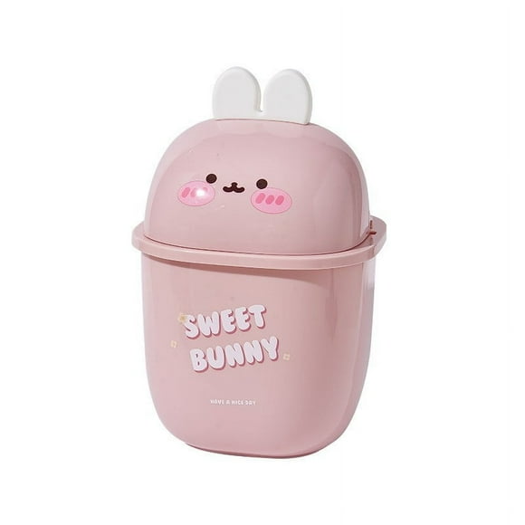 Mini Trash Can With Lid Cute Tabletop Flip Small Trash Can 0.35 Gallon Tabletop Trash Can Suitable For Bathroom Kitchen Office Dressing Table Trash