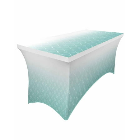 

Moroccan Texture Teal Table Skirt Wedding ration Home Birthday Party Table Skirt Dessert Table Cover Home r