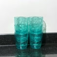 thumbnail image 5 of Set of 6 Hammered Style 15-ounce/430ml Acrylic Glasses Plastic Tumbler,BPA Free,Dishwasher Safe (Teal), 5 of 7