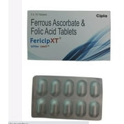 Pack of 3 Cipla Fericip XT Vitamin & Mineral Tablet| Vitamins & Nutrition| Fericip Xt From Cipla Vitamin & Mineral Tablet (total 30 Tablets)