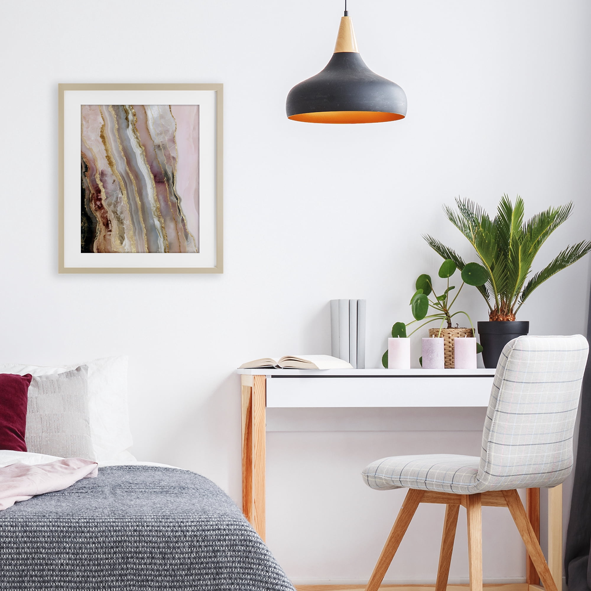 Stupell Industries Pastel Misty Gem Geode Birch Framed Print Under Glass, design by Svetlana Aleynikova