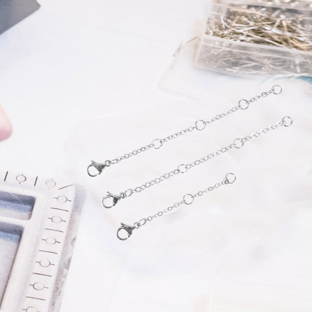 unbranded 30Ud Extensor Para Brazaletes Y Collares En Plata Con Fuerte De Acero Inoxidable