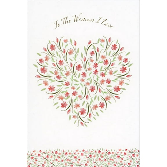 Pictura Assorted Flowers in Heart Shape Mother's Day Card for the Woman I Love / Wife