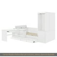 thumbnail image 5 of Full size Wooden Platform Bed with 6 Drawers, Shelves, desk and Wardrobe, White, 5 of 18
