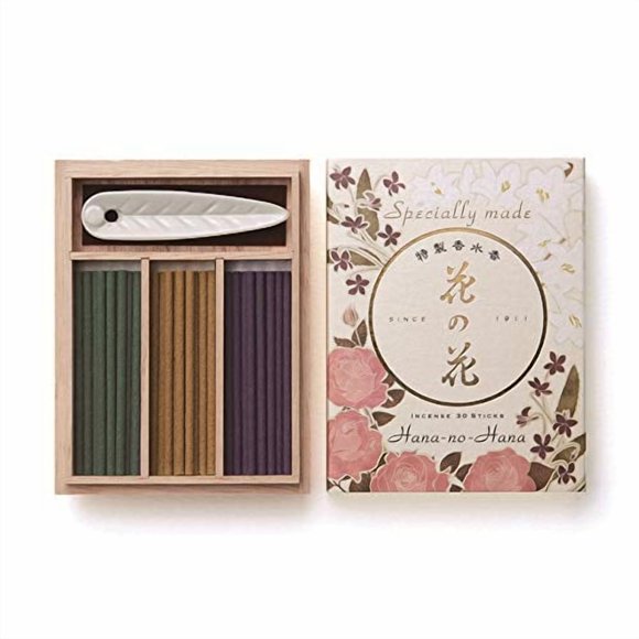nippon kodo Premium Hana-no-Hana Assortiment 30 Bâtons (Rose, Lys, & Violet), Encens de Qualité Japonaise