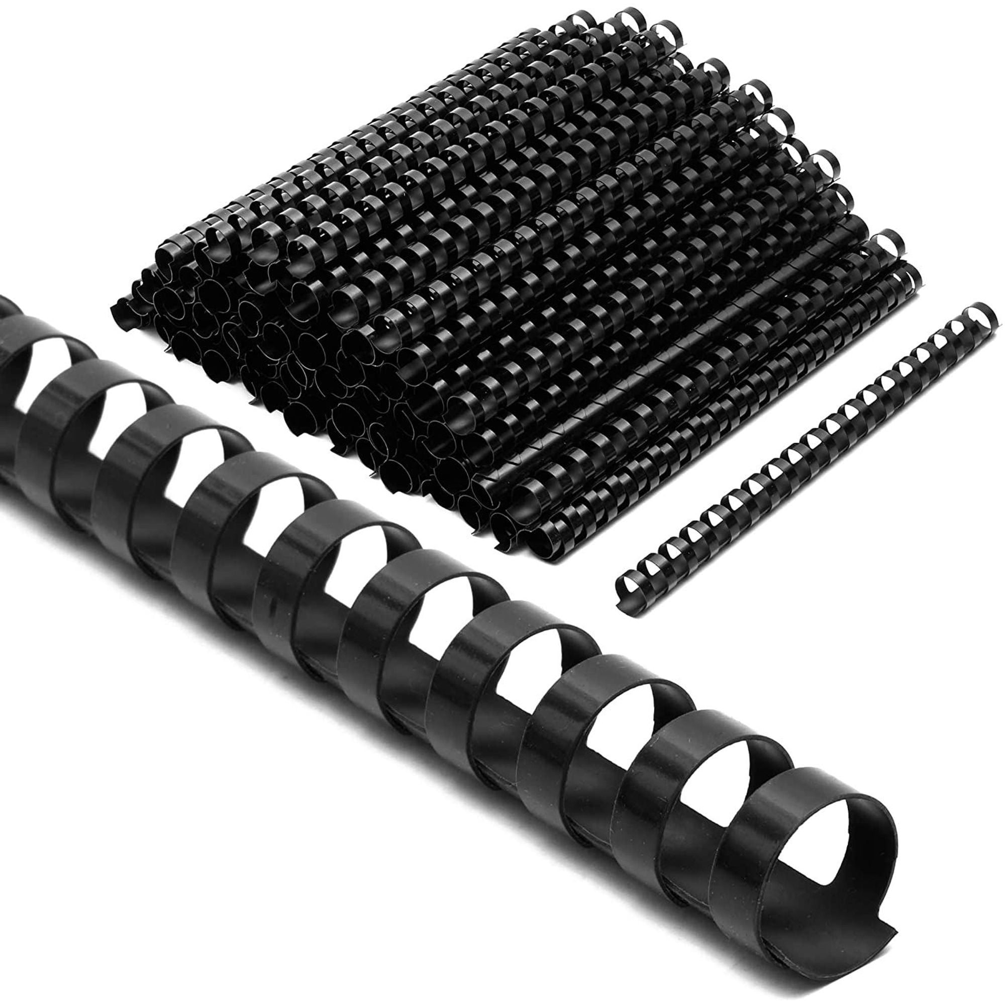 100Count Spiral Binding Combs (16mm, 5/8 inches, Black