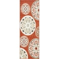 thumbnail image 3 of Unique Loom Outdoor Modern Collection Area Rug - Circles (2' x 6' 1" Runner Terracotta/Burgundy), 3 of 7