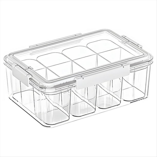 Caja de Almacenamiento Multiusos, Organizadores de Almacenamiento de Manualidades Transparentes, Contenedores de Almacenamiento de Acrílico Portátiles con 4 Cajas Interiores