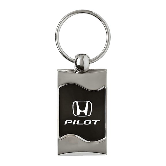 Au-TOMOTIVE GOLD Pilot Rectangular Wave Black Key Fob