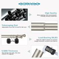 thumbnail image 4 of Mayrhyme Brushed Nickel Double Curtain Rods 36-72 Inch,1‘‘Front and 5/8‘‘Back Double Drapery Rod with Small Round Ball and Aluminum Brackets, Adjustable Dual Window Rod for Sheer/Blackout Curtains, 4 of 7