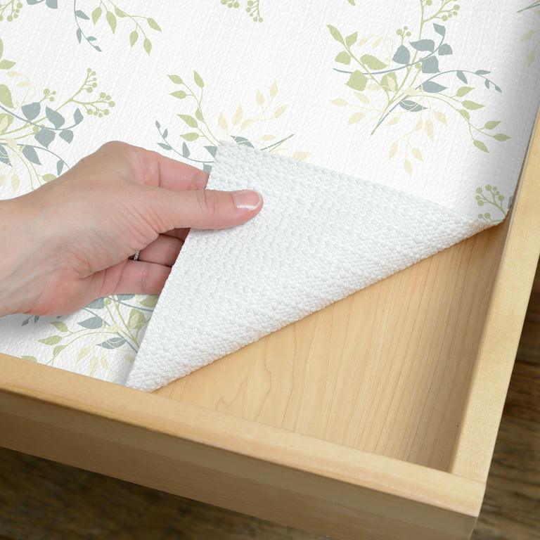 Con-Tact Brand Grip Prints Non-Adhesive Shelf Liner, Aspen Aloe 18 x 4 ft.  