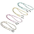 thumbnail image 1 of Unique Bargains Sangle de Lunettes 4 Pack Support de Lunettes Réglable Chaînes Ficelle de Perles Retenue de Lunettes 4 Couleurs, 1 of 6