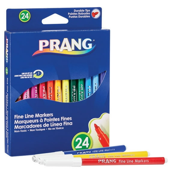 Prang Classic Art Markers, Fine Line, 24 Colors