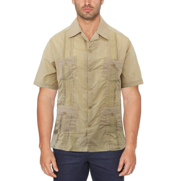 Guayabera Shirts Men's Short Sleeve Cuban Shirt Guayaberas para Hombre - Walmart.com