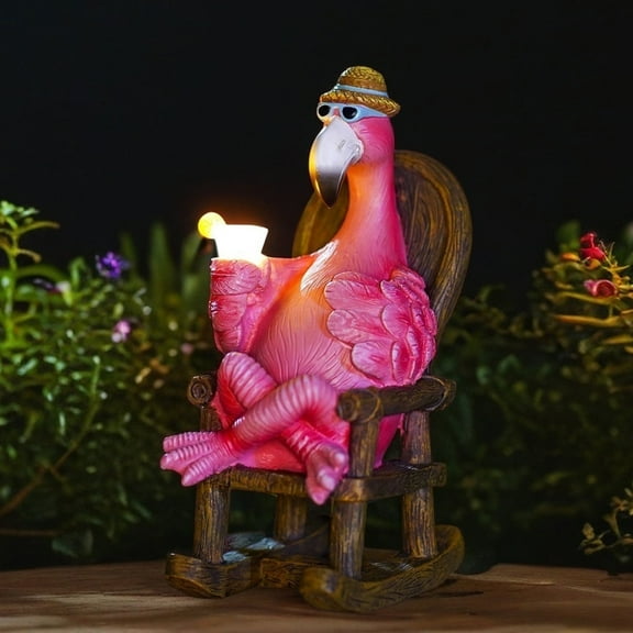 Solar Flamingo Statue for Garden - Suitable for Garden Lawn Patio Porch Decor